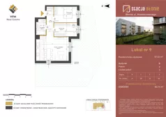 3 pokoje, mieszkanie 55,39 m², piętro 1, oferta nr 12, Stacja Błonie Etap II, Błonie, ul. Nowakowskiego