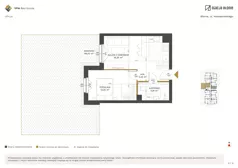 2 pokoje, mieszkanie 40,06 m², piętro 2, oferta nr 38, Stacja Błonie Etap III, Błonie, ul. Nowakowskiego