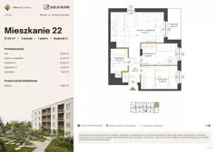 3 pokoje, mieszkanie 51,32 m², piętro 1, oferta nr 22, Stacja Błonie Etap III, Błonie, ul. Nowakowskiego