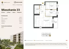 3 pokoje, mieszkanie 57,59 m², piętro 1, oferta nr 23, Stacja Błonie Etap III, Błonie, ul. Nowakowskiego