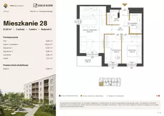 3 pokoje, mieszkanie 61,44 m², piętro 2, oferta nr 28, Stacja Błonie Etap III, Błonie, ul. Nowakowskiego