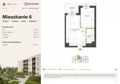 2 pokoje, mieszkanie 37,48 m², parter, oferta nr 6, Stacja Błonie Etap III, Błonie, ul. Nowakowskiego