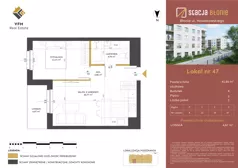 2 pokoje, mieszkanie 41,66 m², piętro 3, oferta nr 47, Stacja Błonie, Błonie, ul. Nowakowskiego