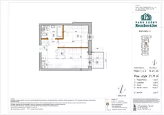 2 pokoje, mieszkanie 31,71 m², piętro 1, oferta nr L1-14, Park Leśny Rembertów - L1 L2, Warszawa, Rembertów, ul. Chełmżyńska