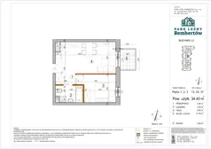 2 pokoje, mieszkanie 34,40 m², piętro 1, oferta nr L2-13, Park Leśny Rembertów - L1 L2, Warszawa, Rembertów, ul. Chełmżyńska