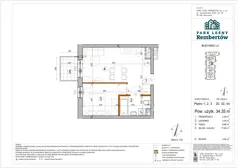 2 pokoje, mieszkanie 34,35 m², piętro 1, oferta nr L2-20, Park Leśny Rembertów - L1 L2, Warszawa, Rembertów, ul. Chełmżyńska