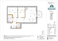 3 pokoje, mieszkanie 59,91 m², piętro 1, oferta nr L1-25, Park Leśny Rembertów - L1 L2, Warszawa, Rembertów, ul. Chełmżyńska