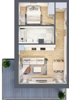 2 pokoje, mieszkanie 41,36 m², parter, oferta nr L02, Mickiewicza 21 Residence, Śrem, ul. Mickiewicza 21