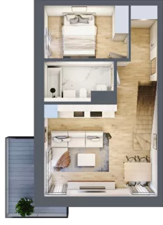 3 pokoje, mieszkanie 63,93 m², piętro 2, oferta nr L29, Mickiewicza 21 Residence, Śrem, ul. Mickiewicza 21