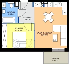 2 pokoje, mieszkanie 42,55 m², piętro 3, oferta nr G28, Green Park Resort III, Szklarska Poręba, ul. Wolności 14