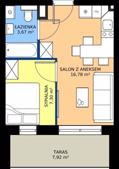 2 pokoje, mieszkanie 27,75 m², parter, oferta nr G4, Green Park Resort III, Szklarska Poręba, ul. Wolności 14