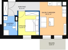 2 pokoje, mieszkanie 42,27 m², piętro 1, oferta nr A1.5, Nowy Radzionków, Radzionków, ul. Gajdasa 6