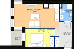 2 pokoje, mieszkanie 46,23 m², piętro 1, oferta nr B1.2, Nowy Radzionków, Radzionków, ul. Gajdasa 6