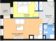 2 pokoje, mieszkanie 46,37 m², piętro 2, oferta nr B2.4, Nowy Radzionków, Radzionków, ul. Gajdasa 6