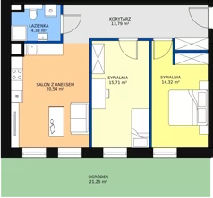 3 pokoje, mieszkanie 68,69 m², parter, oferta nr C0.1, Nowy Radzionków, Radzionków, ul. Gajdasa 6