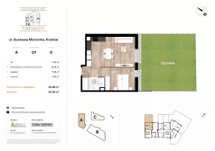 2 pokoje, mieszkanie 40,98 m², parter, oferta nr A01, Krzesławickie Tarasy, Kraków, Wzgórza Krzesławickie, Zesławice, ul. Gustawa Morcinka 86C