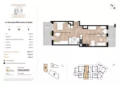 4 pokoje, mieszkanie 64,57 m², piętro 3, oferta nr A10, Krzesławickie Tarasy, Kraków, Wzgórza Krzesławickie, Zesławice, ul. Gustawa Morcinka 86C