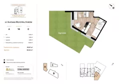 2 pokoje, mieszkanie 33,57 m², parter, oferta nr A14, Krzesławickie Tarasy, Kraków, Wzgórza Krzesławickie, Zesławice, ul. Gustawa Morcinka 86C