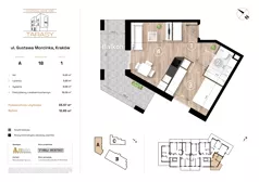 2 pokoje, mieszkanie 33,57 m², piętro 1, oferta nr A18, Krzesławickie Tarasy, Kraków, Wzgórza Krzesławickie, Zesławice, ul. Gustawa Morcinka 86C