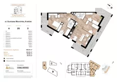 5 pokoi, mieszkanie 99,00 m², piętro 3, oferta nr A25, Krzesławickie Tarasy, Kraków, Wzgórza Krzesławickie, Zesławice, ul. Gustawa Morcinka 86C