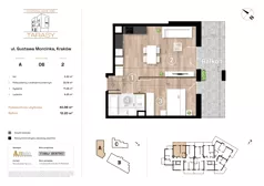 2 pokoje, mieszkanie 40,98 m², piętro 2, oferta nr A06, Krzesławickie Tarasy, Kraków, Wzgórza Krzesławickie, Zesławice, ul. Gustawa Morcinka 86C
