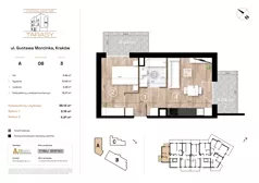 2 pokoje, mieszkanie 36,13 m², piętro 3, oferta nr A08, Krzesławickie Tarasy, Kraków, Wzgórza Krzesławickie, Zesławice, ul. Gustawa Morcinka 86C