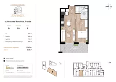 2 pokoje, mieszkanie 37,67 m², piętro 2, oferta nr B29, Krzesławickie Tarasy, Kraków, Wzgórza Krzesławickie, Zesławice, ul. Gustawa Morcinka 86C