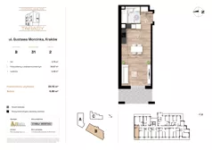 1 pokój, mieszkanie 34,10 m², piętro 2, oferta nr B31, Krzesławickie Tarasy, Kraków, Wzgórza Krzesławickie, Zesławice, ul. Gustawa Morcinka 86C