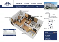 3 pokoje, mieszkanie 80,70 m², piętro 1, oferta nr M41, Nova Park III, Łomża, Południe, ul. Akademicka