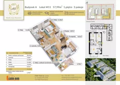 3 pokoje, mieszkanie 57,99 m², piętro 1, oferta nr AM11, Osiedle Aleja Bohaterów, Komorowo, ul. Bociańskiego