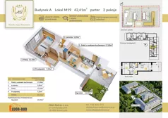 2 pokoje, mieszkanie 42,41 m², parter, oferta nr AM19, Osiedle Aleja Bohaterów, Komorowo, ul. Bociańskiego