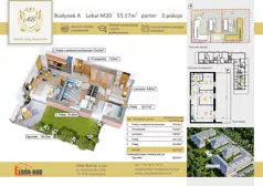 3 pokoje, mieszkanie 54,71 m², piętro 1, oferta nr AM22, Osiedle Aleja Bohaterów, Komorowo, ul. Bociańskiego