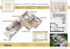 3 pokoje, mieszkanie 54,98 m², piętro 2, oferta nr AM27, Osiedle Aleja Bohaterów, Komorowo, ul. Bociańskiego