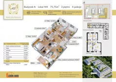 4 pokoje, mieszkanie 75,75 m², piętro 2, oferta nr AM4, Osiedle Aleja Bohaterów, Komorowo, ul. Bociańskiego