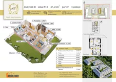 4 pokoje, mieszkanie 64,31 m², piętro 1, oferta nr BM5, Osiedle Aleja Bohaterów, Komorowo, ul. Bociańskiego