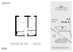 2 pokoje, mieszkanie 57,05 m², piętro 2, oferta nr 2_9, Osiedle Wiosenne, Kłodzko, ul. Zimowa