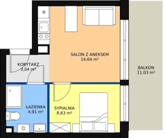 2 pokoje, apartament inwestycyjny 31,22 m², piętro 3, oferta nr A51, Ventis Apartments, Jastrzębia Góra, ul. Wczasowa