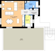 5 pokoi, mieszkanie 99,24 m², piętro 1, oferta nr 2A2, Osiedle Nova Wola Park II, Nowa Wola, ul. Przepiórki