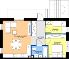 3 pokoje, mieszkanie 53,01 m², piętro 1, oferta nr 10B, Wiązowna Forest, Wiązowna, ul. Polna