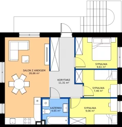 4 pokoje, mieszkanie 68,75 m², piętro 1, oferta nr 2B, Wiązowna Forest, Wiązowna, ul. Polna