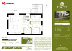 3 pokoje, mieszkanie 53,01 m², piętro 1, oferta nr 10B, Wiązowna Forest, Wiązowna, ul. Polna