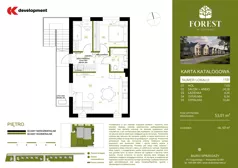 3 pokoje, mieszkanie 53,01 m², piętro 1, oferta nr 11B, Wiązowna Forest, Wiązowna, ul. Polna