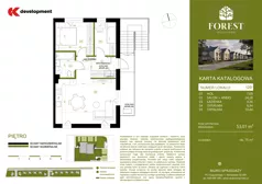 3 pokoje, mieszkanie 53,01 m², piętro 1, oferta nr 12B, Wiązowna Forest, Wiązowna, ul. Polna