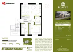 3 pokoje, mieszkanie 47,41 m², parter, oferta nr 13A, Wiązowna Forest, Wiązowna, ul. Polna