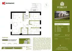 4 pokoje, mieszkanie 68,75 m², parter, oferta nr 2A, Wiązowna Forest, Wiązowna, ul. Polna