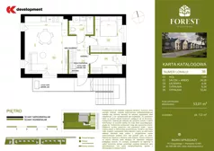 3 pokoje, mieszkanie 53,01 m², piętro 1, oferta nr 3B, Wiązowna Forest, Wiązowna, ul. Polna