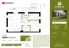 3 pokoje, mieszkanie 53,01 m², piętro 1, oferta nr 4B, Wiązowna Forest, Wiązowna, ul. Polna