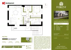 3 pokoje, mieszkanie 53,01 m², piętro 1, oferta nr 5B, Wiązowna Forest, Wiązowna, ul. Polna