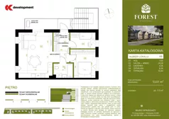 3 pokoje, mieszkanie 53,01 m², piętro 1, oferta nr 6B, Wiązowna Forest, Wiązowna, ul. Polna