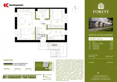 3 pokoje, mieszkanie 47,41 m², parter, oferta nr 7A, Wiązowna Forest, Wiązowna, ul. Polna
